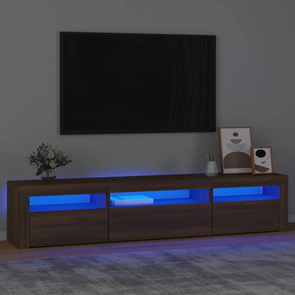 Mueble de TV con luces LED  195x35x40 cm