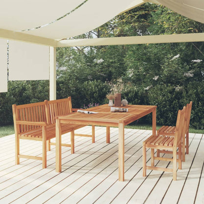 9-piece garden dining set made of solid teak wood