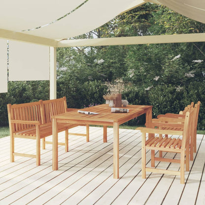 9-piece garden dining set made of solid teak wood