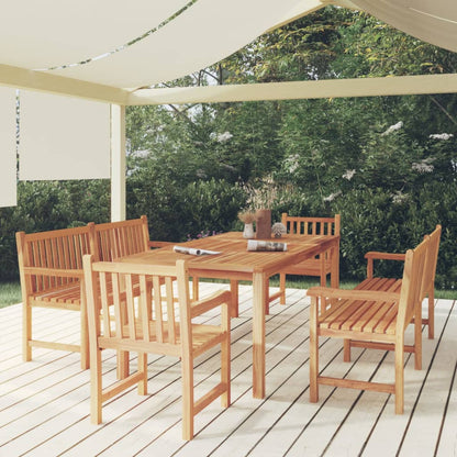 9-piece garden dining set made of solid teak wood