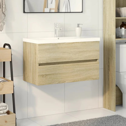 Mueble con lavabo madera de ingeniería roble