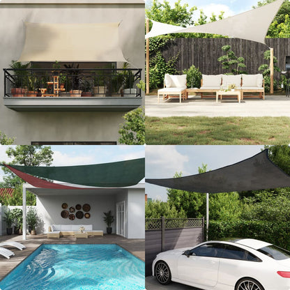 Toldo de vela rectangular HDPE varios acabados