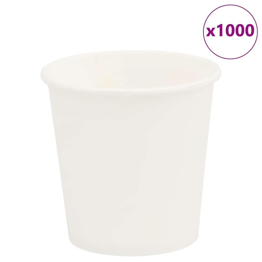 Tazas de café de papel 1000 uds 100-200-300-400ml blanco marrón