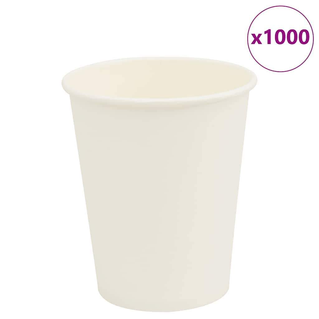 Tazas de café de papel 1000 uds 100-200-300-400ml blanco marrón