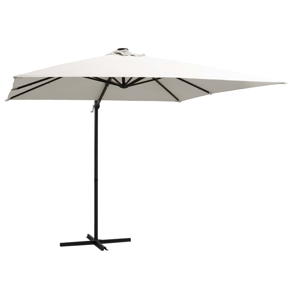 Cantilever parasol with LED lights 250x250 cm various finishes 