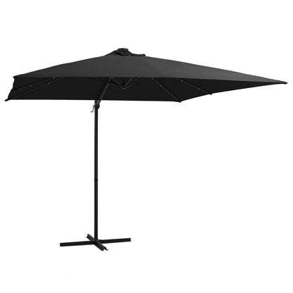 Cantilever parasol with LED lights 250x250 cm various finishes 