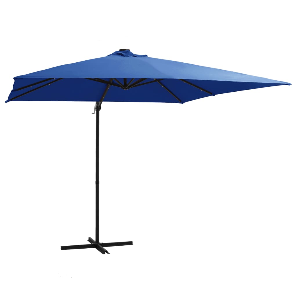 Cantilever parasol with LED lights 250x250 cm various finishes 