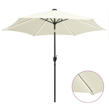 Umbrella with LED lights and 300 cm aluminium pole 