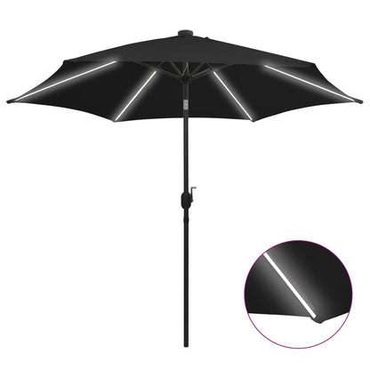 Umbrella with LED lights and 300 cm aluminium pole 