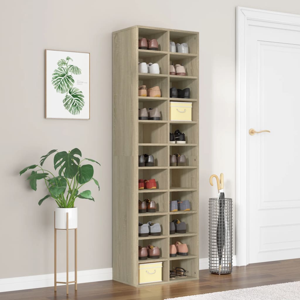 Plywood shoe cabinet 54x34x183 cm 