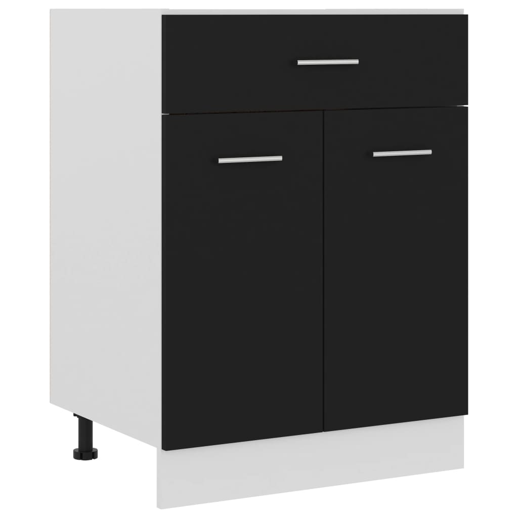 Low cabinet with engineered wood drawer 60x46x81.5cm 