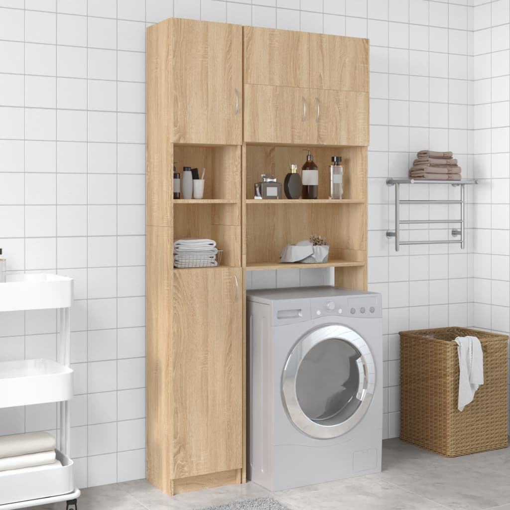 Bathroom cabinet plywood 32x25.5x190 cm