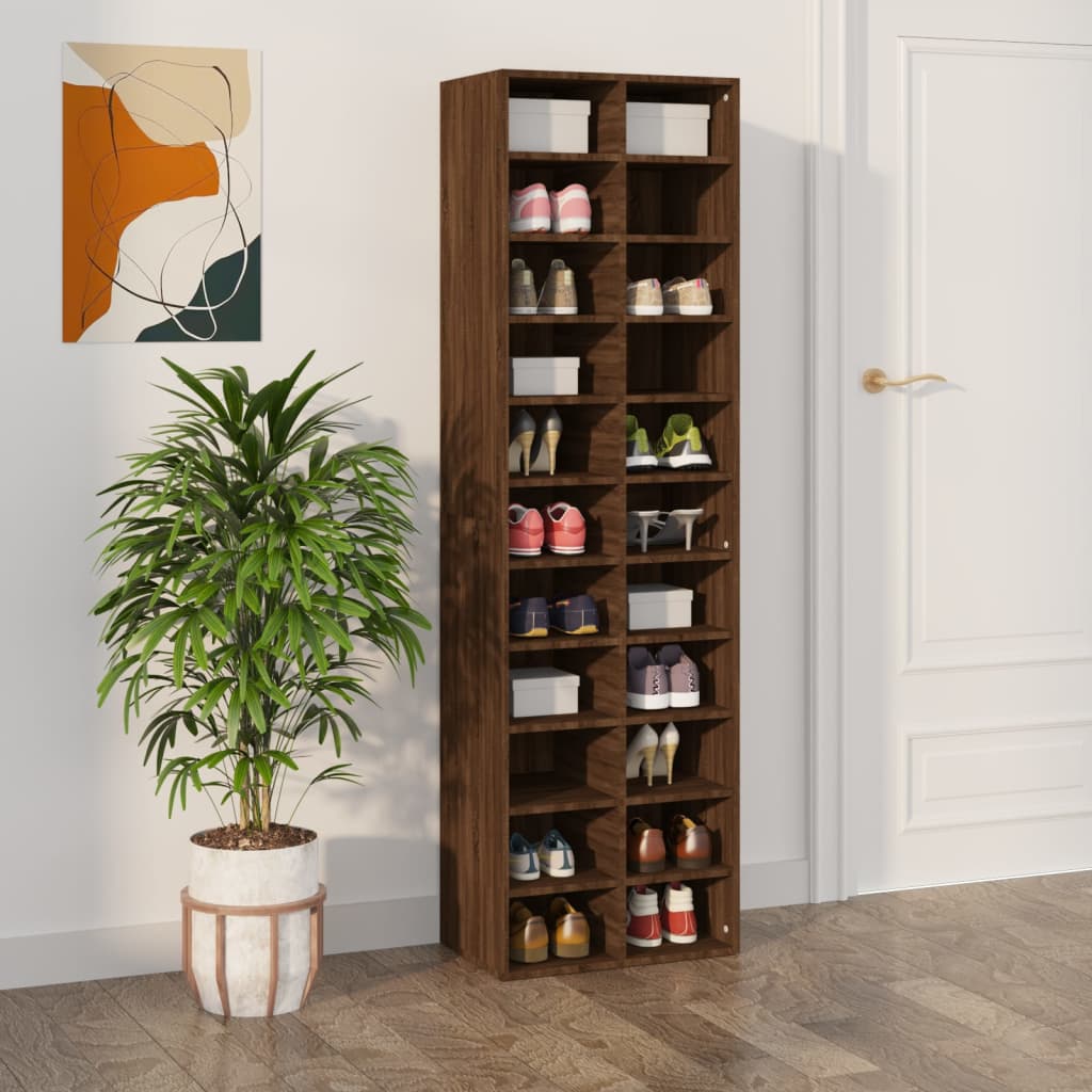 Plywood shoe cabinet 54x34x183 cm 