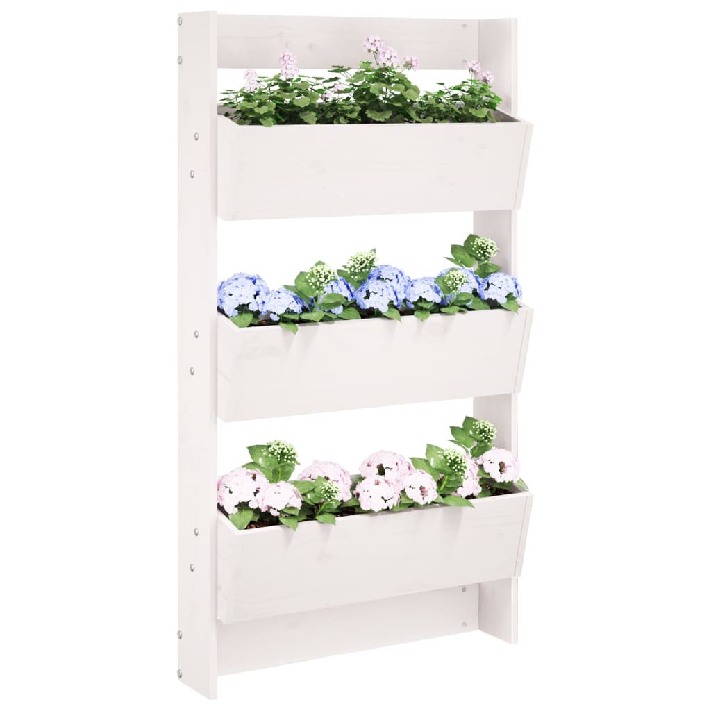 3-tier wall planter made of wood 60x18.5x110 cm 