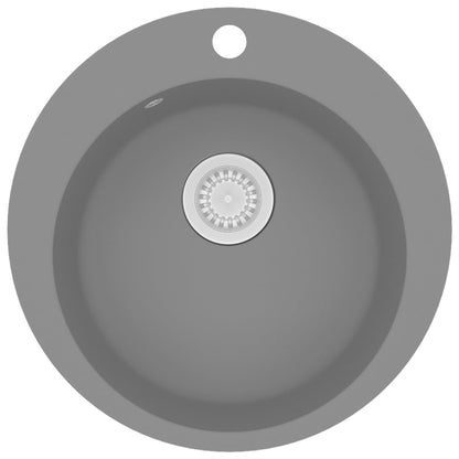 Granite kitchen sink with a round bowl 