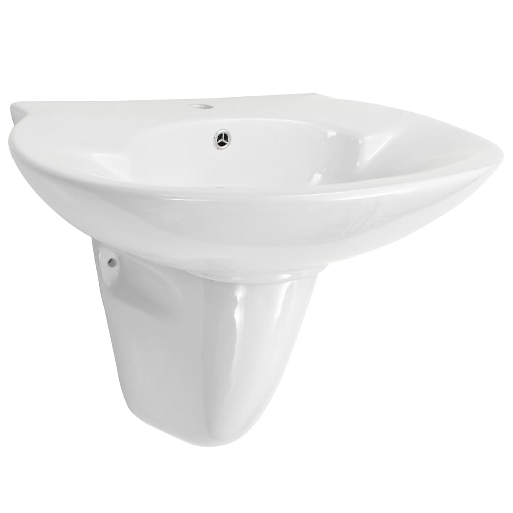  Lavabo de pared de cerámica blanco