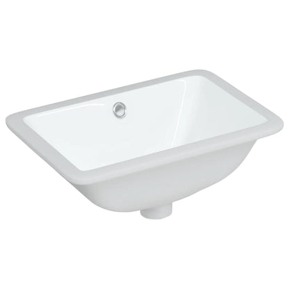 Rectangular white ceramic bathroom sink 41.5x26x18.5 cm