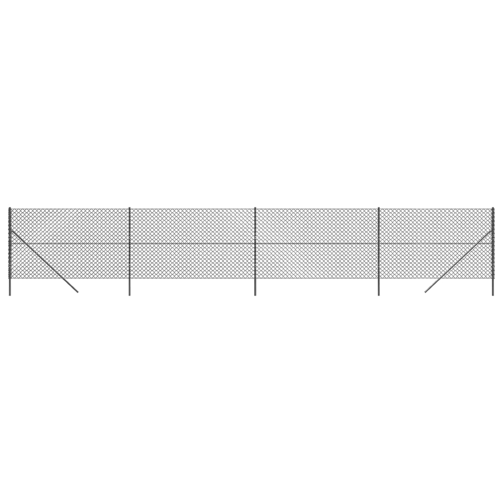 Anthracite grey wire fence 2.2x10 m