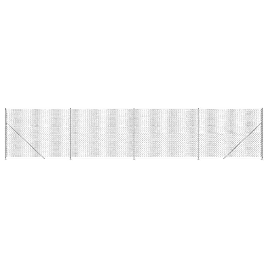 Wire fence with silver flange 2.2x10 m