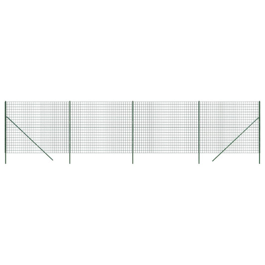 Cerca de alambre de acero galvanizado verde 2x10 m