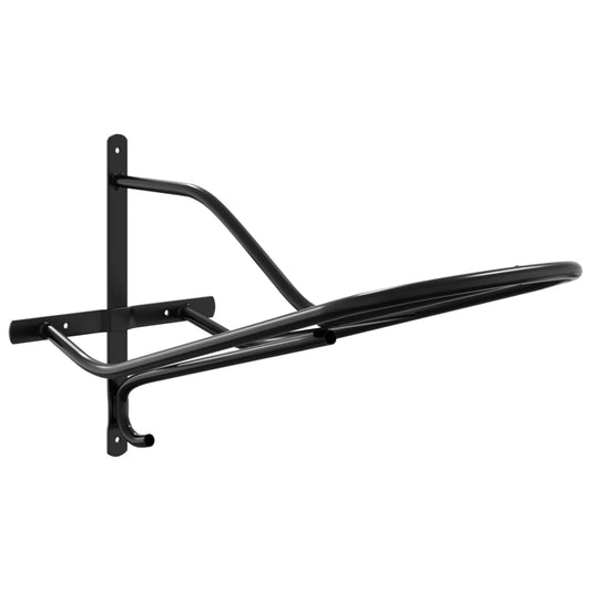 Soporte de silla de montura de pared hierro negro