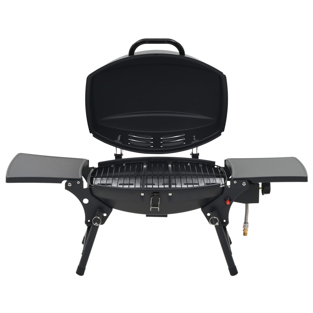 Portable gas barbecue with 1 black cooking zone