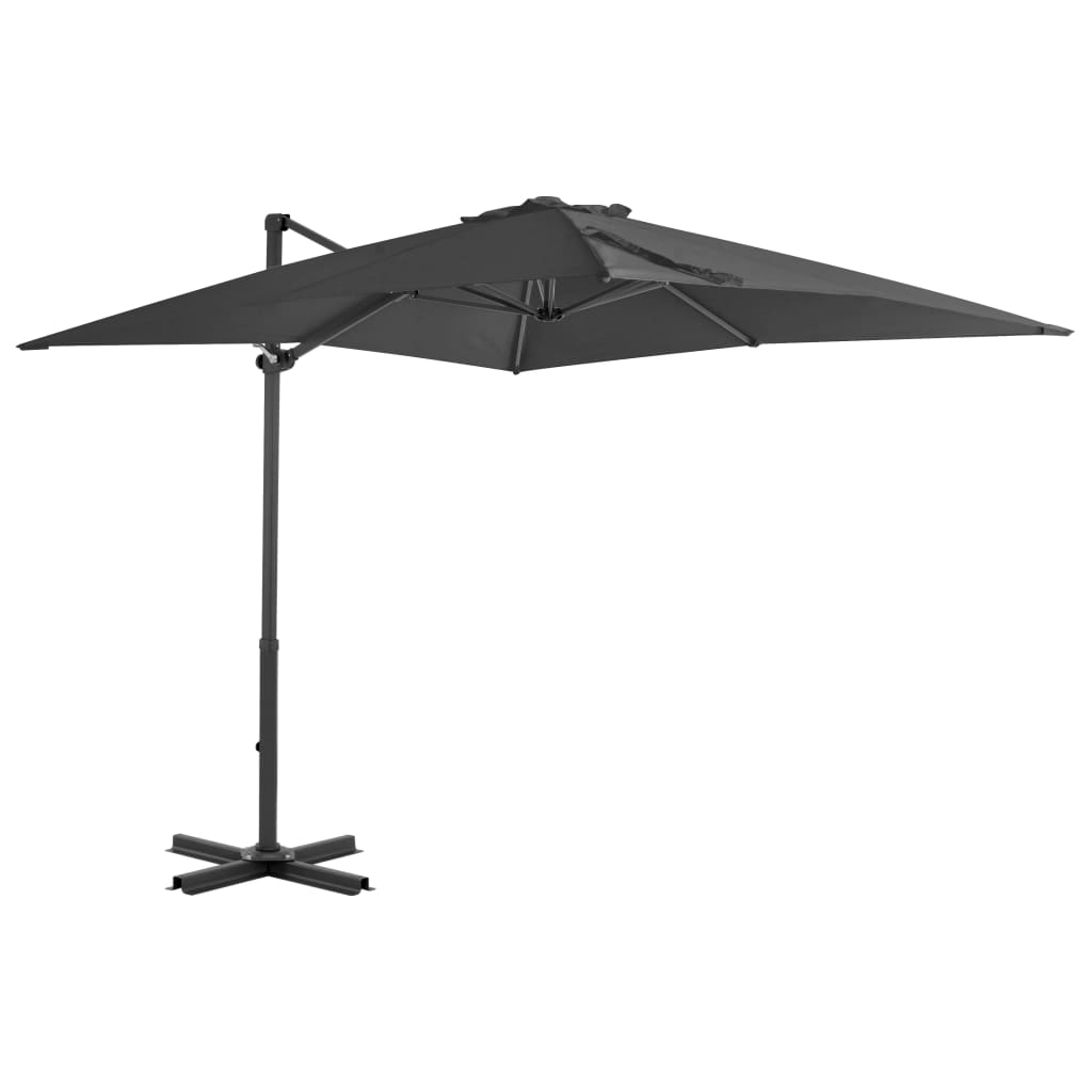 Garden umbrella with portable base in various finishes