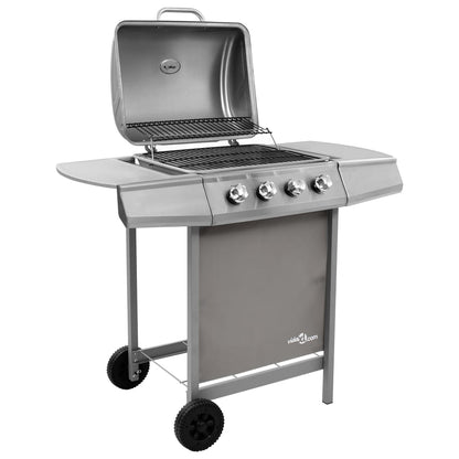 Silver 4 burner gas barbecue