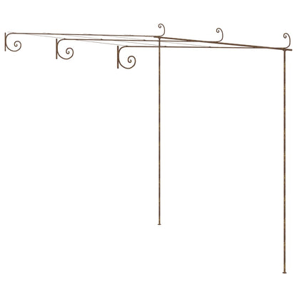 Antique brown garden pergola 3x3x2.5 m iron 