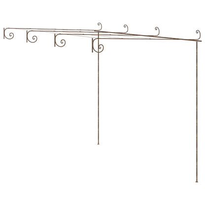 Antique brown garden pergola 3x3x2.5 m iron 