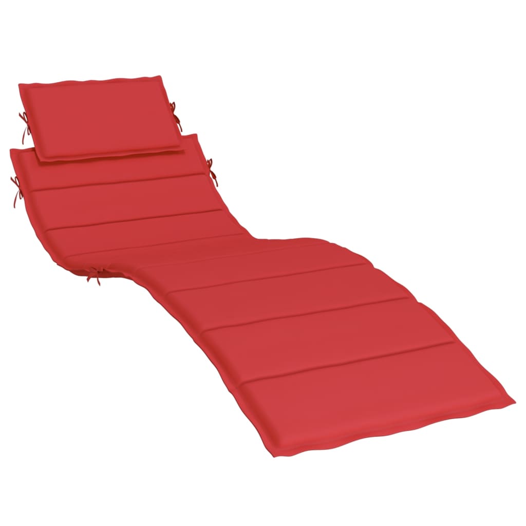 Oxford fabric sun lounger cushion red 186x58x3 cm