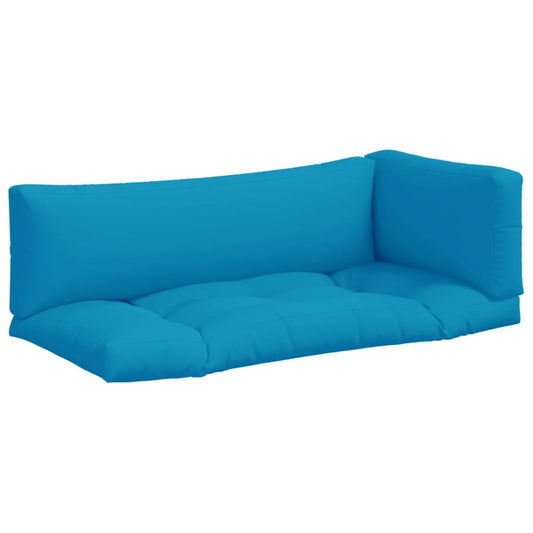 Cushions for pallet sofa 3 units blue fabric