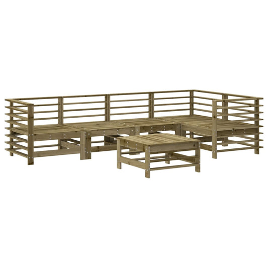 6-piece garden furniture set made of impregnated pine wood