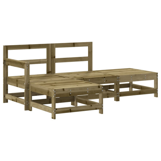 4-piece garden furniture set made of impregnated pine wood