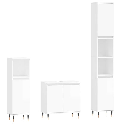 Bathroom furniture set 2 pieces concrete grey plywood