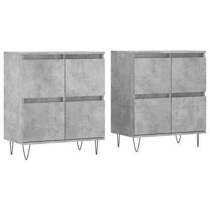 Sideboards 2 pcs concrete grey plywood