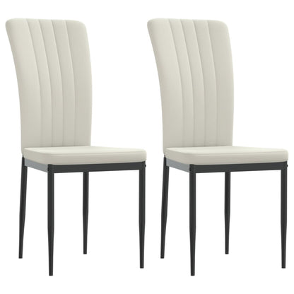 Dining room chairs 2 units cream velvet