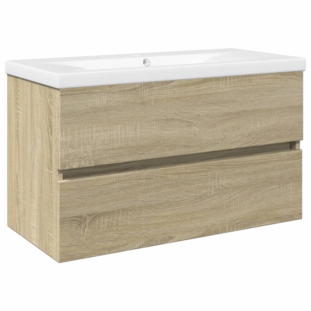 Mueble con lavabo madera de ingeniería roble