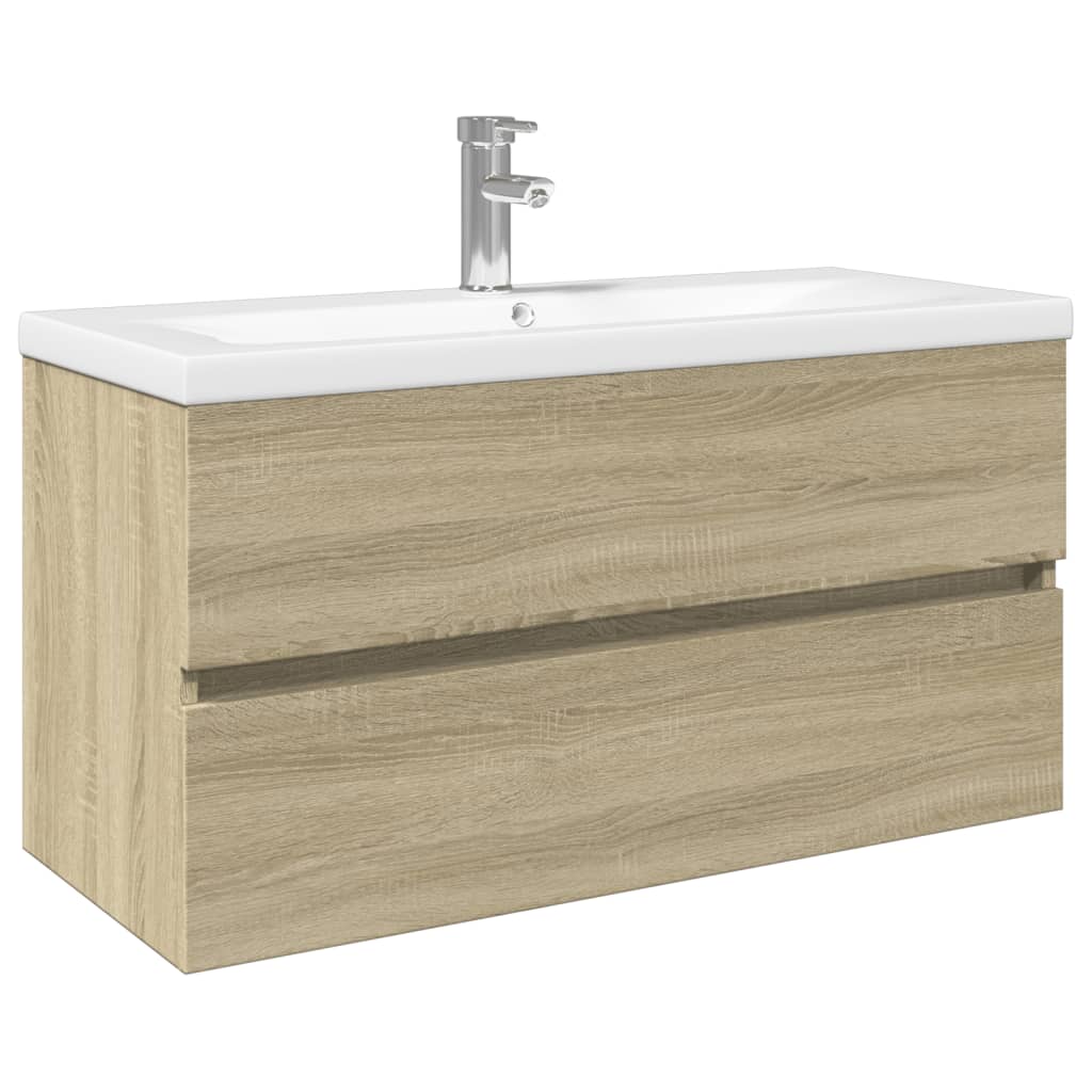 Mueble con lavabo madera de ingeniería roble