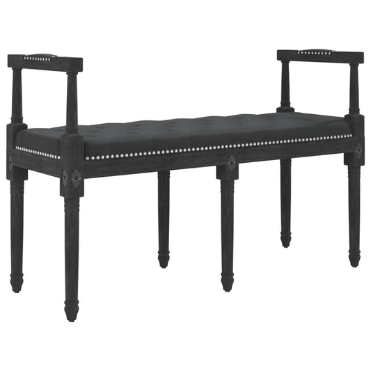 Black velvet bench 110x40x70 cm