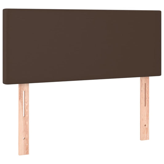 Brown faux leather headboard 80x5x78/88 cm