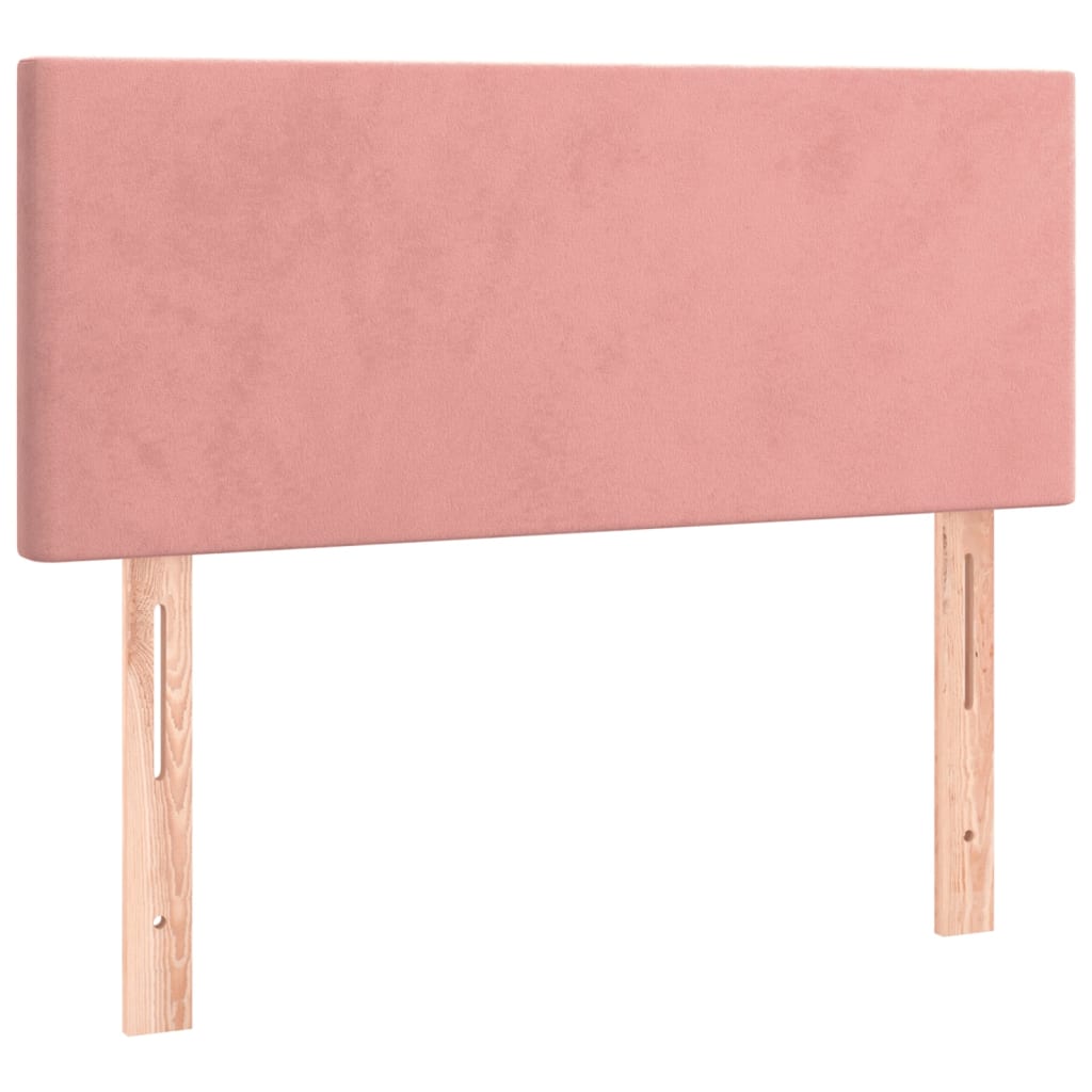 Pink velvet headboard 90x5x78/88 cm