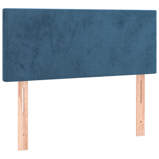 Blue velvet headboard 100x5x78/88 cm