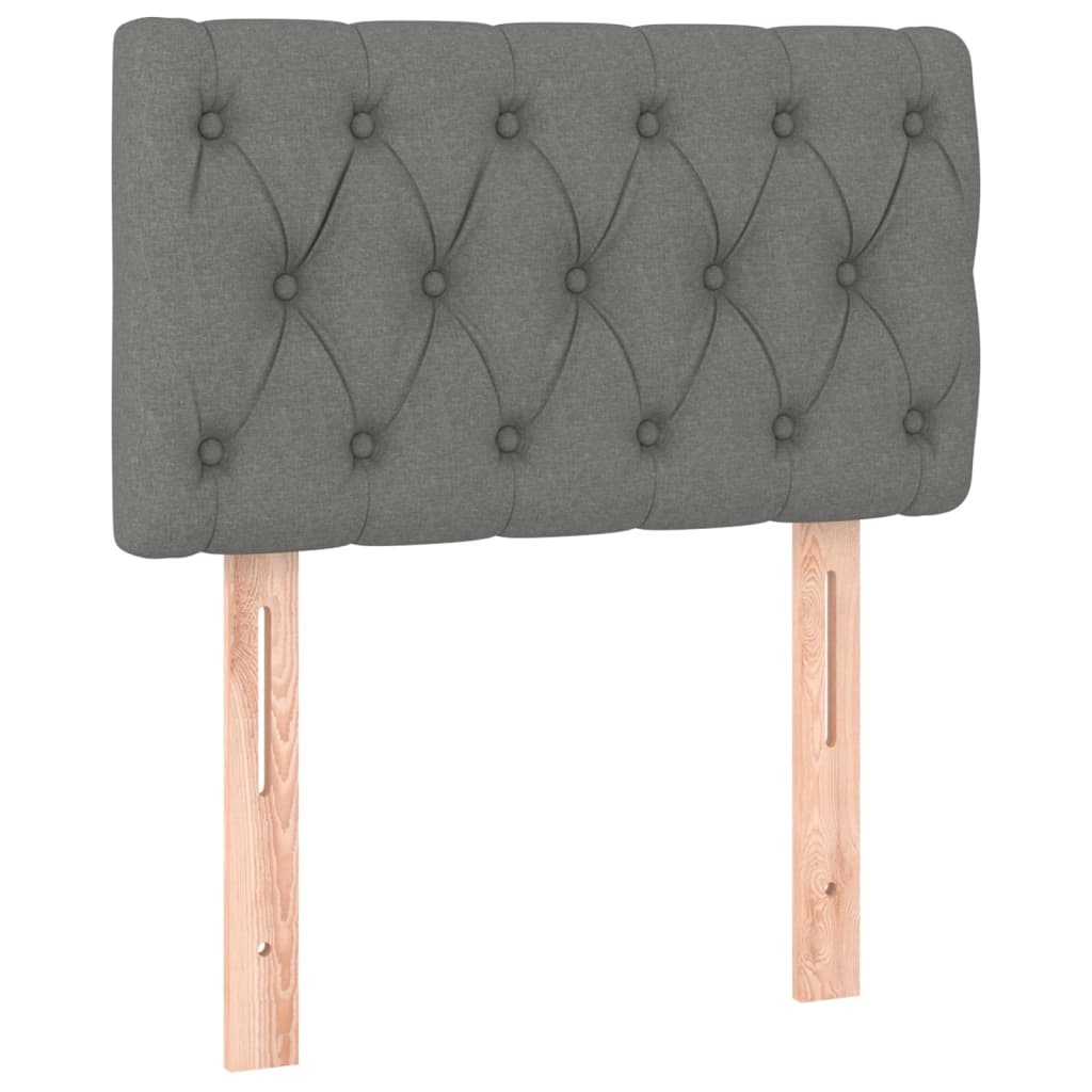 Dark grey fabric headboard 80x7x78/88 cm