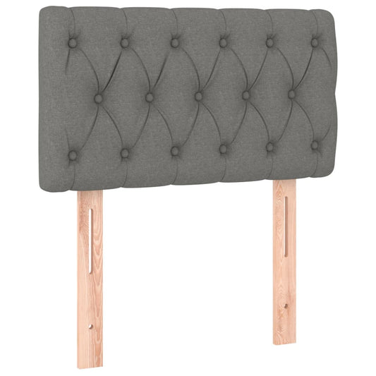 Dark grey fabric headboard 80x7x78/88 cm