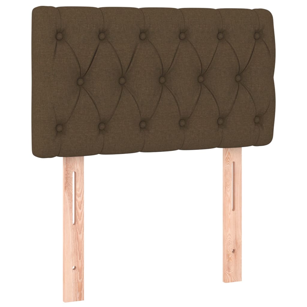 Dark brown fabric headboard 80x7x78/88 cm