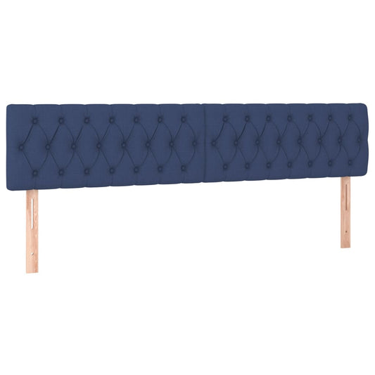 Headboards 2 units of blue fabric 90x7x78/88 cm