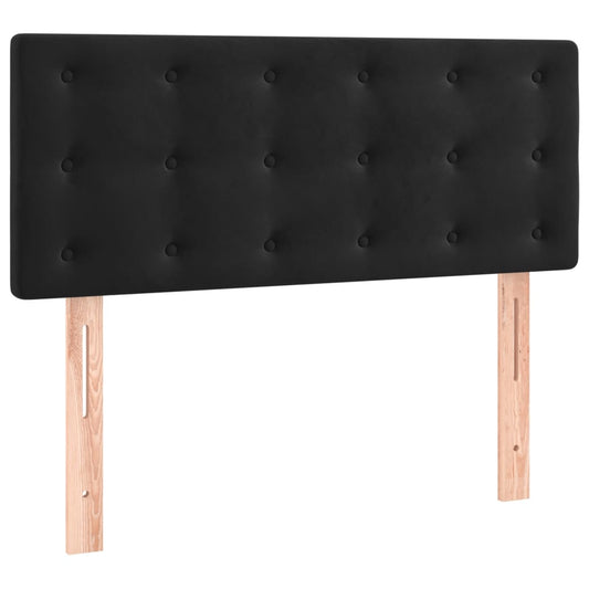 Black velvet headboard 90x5x78/88 cm