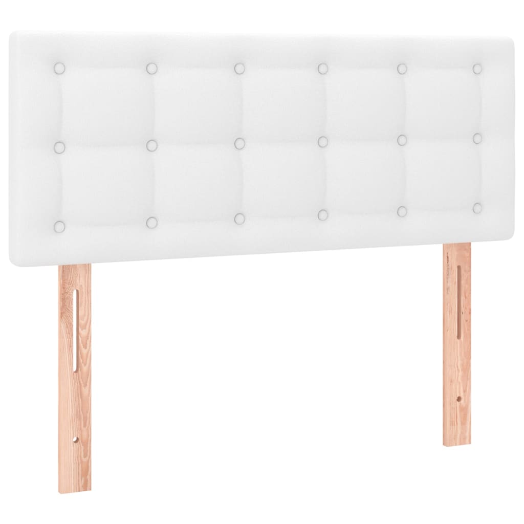 White faux leather headboard 100x5x78/88 cm