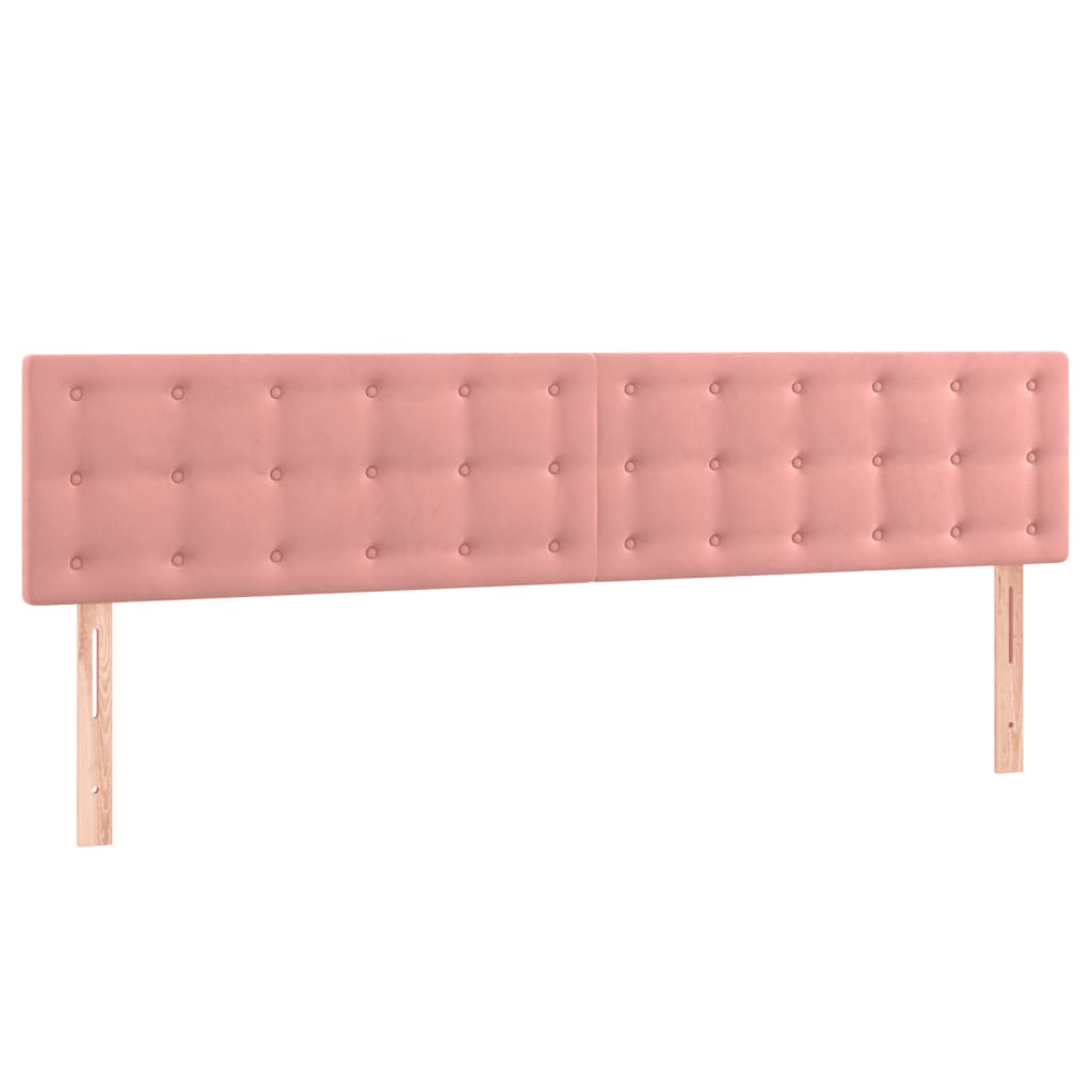 Headboards 2 units pink velvet 100x5x78/88 cm